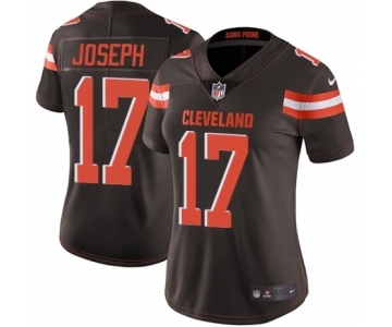 Women's Nike Cleveland Browns #17 Greg Joseph Brown Team Color Vapor Untouchable Limited Player NFL Jersey