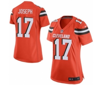 Women's Nike Cleveland Browns #17 Greg Joseph Game Orange Alternate NFL Jersey