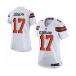 Women's Nike Cleveland Browns #17 Greg Joseph Game White NFL Jersey