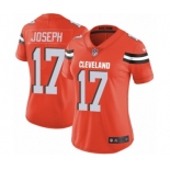 Women's Nike Cleveland Browns #17 Greg Joseph Orange Alternate Vapor Untouchable Limited Player NFL Jersey