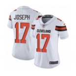 Women's Nike Cleveland Browns #17 Greg Joseph White Vapor Untouchable Limited Player NFL Jersey