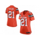 Women's Nike Cleveland Browns #21 Jamar Taylor Game Orange Alternate NFL Jersey