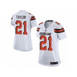 Women's Nike Cleveland Browns #21 Jamar Taylor Game White NFL Jersey