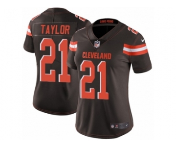 Women's Nike Cleveland Browns #21 Jamar Taylor Vapor Untouchable Limited Brown Team Color NFL Jersey