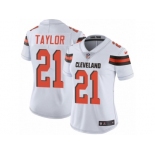 Women's Nike Cleveland Browns #21 Jamar Taylor Vapor Untouchable Limited White NFL Jersey