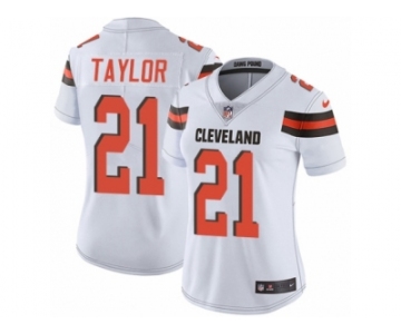 Women's Nike Cleveland Browns #21 Jamar Taylor Vapor Untouchable Limited White NFL Jersey