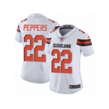 Women's Nike Cleveland Browns #22 Jabrill Peppers White Vapor Untouchable Limited Player NFL Jersey