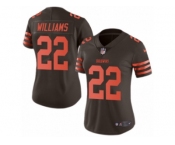 Women's Nike Cleveland Browns #22 Tramon Williams Limited Brown Rush NFL Jersey