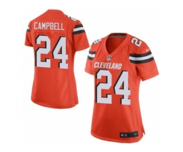 Women's Nike Cleveland Browns #24 Ibraheim Campbell Limited Orange Alternate NFL Jersey