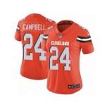 Women's Nike Cleveland Browns #24 Ibraheim Campbell Vapor Untouchable Limited Orange Alternate NFL Jersey