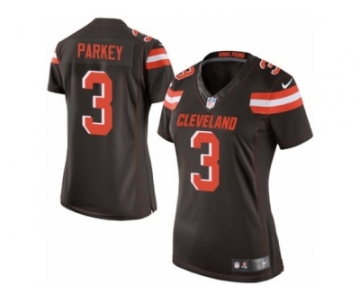 Women's Nike Cleveland Browns #3 Cody Parkey Limited Brown Team Color NFL Jersey