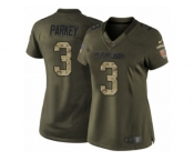 Women's Nike Cleveland Browns #3 Cody Parkey Limited Green Salute to Service NFL Jersey