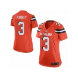 Women's Nike Cleveland Browns #3 Cody Parkey Limited Orange Alternate NFL Jersey