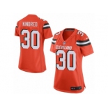 Women's Nike Cleveland Browns #30 Derrick Kindred Limited Orange Alternate NFL Jersey