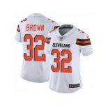 Women's Nike Cleveland Browns #32 Jim Brown Vapor Untouchable Limited White NFL Jersey