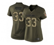 Women's Nike Cleveland Browns #33 Jordan Poyer Limited Green Salute to Service NFL Jersey