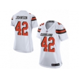 Women's Nike Cleveland Browns #42 Malcolm Johnson Limited White NFL Jersey