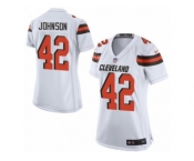 Women's Nike Cleveland Browns #42 Malcolm Johnson Limited White NFL Jersey