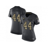 Women's Nike Cleveland Browns #44 Nate Orchard Limited Black 2016 Salute to Service NFL Jersey