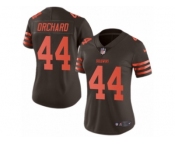 Women's Nike Cleveland Browns #44 Nate Orchard Limited Brown Rush NFL Jersey