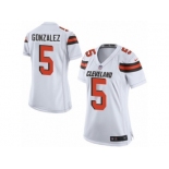 Women's Nike Cleveland Browns #5 Zane Gonzalez Limited White NFL Jersey