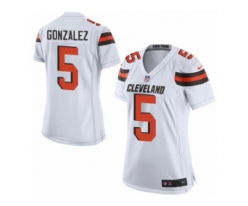 Women's Nike Cleveland Browns #5 Zane Gonzalez Limited White NFL Jersey