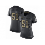 Women's Nike Cleveland Browns #51 Jamie Collins Limited Black 2016 Salute to Service NFL Jersey