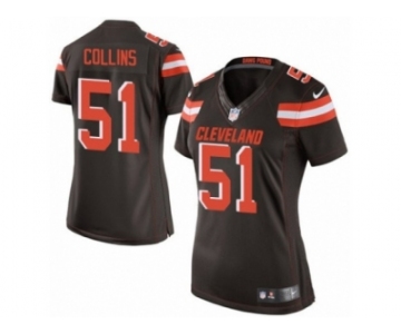 Women's Nike Cleveland Browns #51 Jamie Collins Limited Brown Team Color NFL Jersey