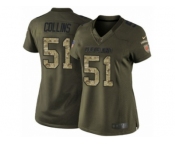 Women's Nike Cleveland Browns #51 Jamie Collins Limited Green Salute to Service NFL Jersey