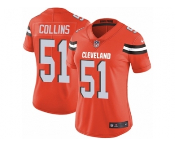 Women's Nike Cleveland Browns #51 Jamie Collins Vapor Untouchable Limited Orange Alternate NFL Jersey