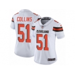 Women's Nike Cleveland Browns #51 Jamie Collins Vapor Untouchable Limited White NFL Jersey