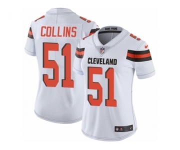 Women's Nike Cleveland Browns #51 Jamie Collins Vapor Untouchable Limited White NFL Jersey