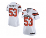 Women's Nike Cleveland Browns #53 Joe Schobert Limited White NFL Jersey