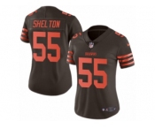 Women's Nike Cleveland Browns #55 Danny Shelton Limited Brown Rush NFL Jersey