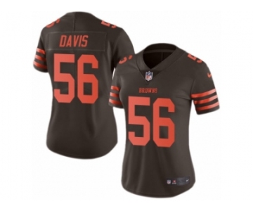 Women's Nike Cleveland Browns #56 DeMario Davis Limited Brown Rush NFL Jersey