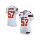 Women's Nike Cleveland Browns #57 Cam Johnson Limited White NFL Jersey