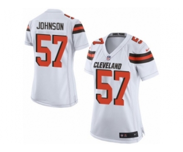 Women's Nike Cleveland Browns #57 Cam Johnson Limited White NFL Jersey