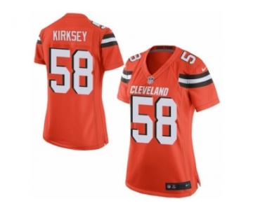 Women's Nike Cleveland Browns #58 Chris Kirksey Limited Orange Alternate NFL Jersey