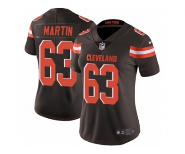 Women's Nike Cleveland Browns #63 Marcus Martin Vapor Untouchable Limited Brown Team Color NFL Jersey