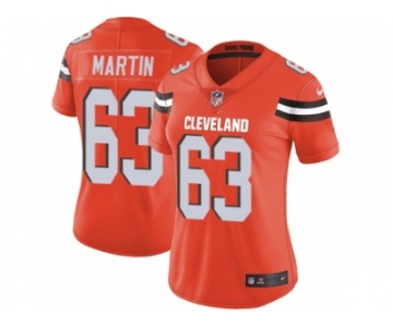 Women's Nike Cleveland Browns #63 Marcus Martin Vapor Untouchable Limited Orange Alternate NFL Jersey