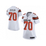 Women's Nike Cleveland Browns #70 Kevin Zeitler Limited White NFL Jersey