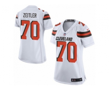 Women's Nike Cleveland Browns #70 Kevin Zeitler Limited White NFL Jersey