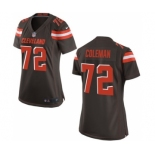 Women's Nike Cleveland Browns #72 Shon Coleman Brown Team Color NFL Jersey