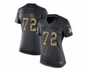 Women's Nike Cleveland Browns #72 Shon Coleman Limited Black 2016 Salute to Service NFL Jersey