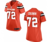 Women's Nike Cleveland Browns #72 Shon Coleman Orange Alternate NFL Jersey