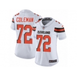 Women's Nike Cleveland Browns #72 Shon Coleman Vapor Untouchable Limited White NFL Jersey