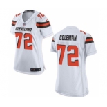 Women's Nike Cleveland Browns #72 Shon Coleman White NFL Jersey