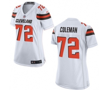 Women's Nike Cleveland Browns #72 Shon Coleman White NFL Jersey