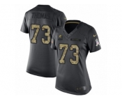 Women's Nike Cleveland Browns #73 Joe Thomas Limited Black 2016 Salute to Service NFL Jersey