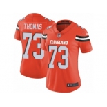 Women's Nike Cleveland Browns #73 Joe Thomas Vapor Untouchable Limited Orange Alternate NFL Jersey